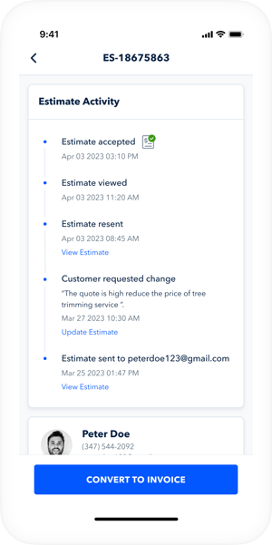 Get Approved Estimates, and then Convert Them Into Invoices 1